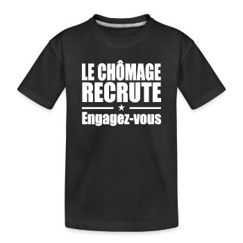 Le Chômage Engagez-vous - T-shirt bio Premium Enfant - noir - Devant