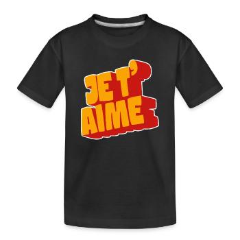 Je t’aime - T-shirt bio Premium Enfant - noir - Devant