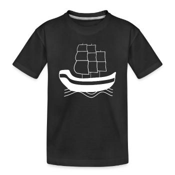 Sailboat Northern Germany Sailor Sailor Captain - Kids' Premium Organic T-Shirt - black - Front