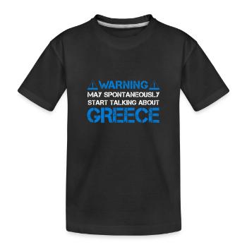 Avertissement Avertissement Grèce Fan - T-shirt bio Premium Enfant - noir - Devant