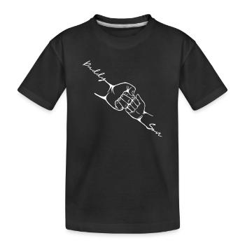 Père Enfant Assorti Coup de poing Poing Bump - T-shirt bio Premium Enfant - noir - Devant