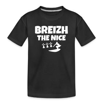 Bretagne, Celtic, Breizh, Surf, Surffan - Kinder Premium Bio T-Shirt - Schwarz - Vorne