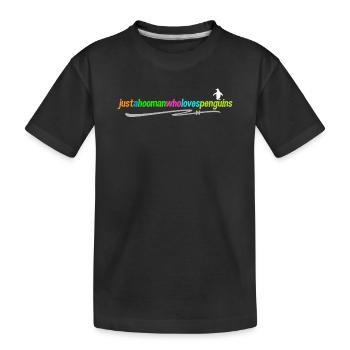 Déclaration du manchot d’Antarctique Oiseau animal Oiseau de mer - T-shirt bio Premium Enfant - noir - Devant