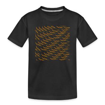 pflanzenmuster sommerlich, gerstenmuster - Kinder Premium Bio T-Shirt - Schwarz - Vorne