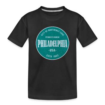 Thé millésimé de Philadelphie - T-shirt bio Premium Enfant - noir - Devant