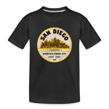 San Diego - Kids' Premium Organic T-Shirt - black - Front