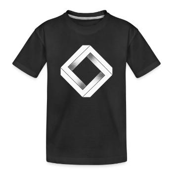 White impossible diamond - Kids' Premium Organic T-Shirt - black - Front