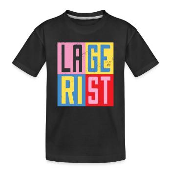Lagerist Design - Kinder Premium Bio T-Shirt - Schwarz - Vorne