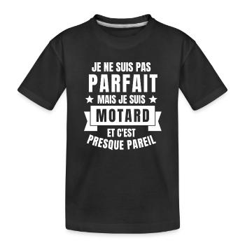moto, moto sport, moto humour - T-shirt bio Premium Enfant - noir - Devant