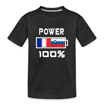 La Slovénie et France Power 100 % - T-shirt bio Premium Enfant - noir - Devant