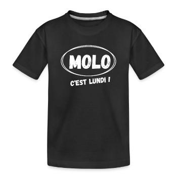 travail, travail humour, pas du matin - T-shirt bio Premium Enfant - noir - Devant