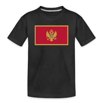 Montenegro Flag - Kids' Premium Organic T-Shirt - black - Front