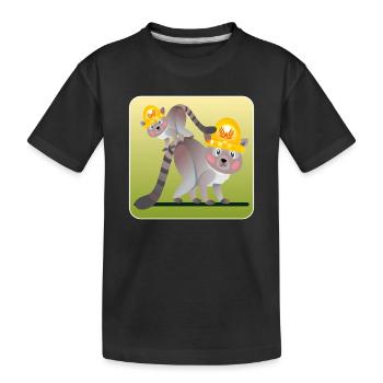 CONSTRUCTEURS - FAMILLE RATON LAVEUR - CONSTRUIRE DES CASQUES DE CONSTRUCTION - T-shirt bio Premium Enfant - noir - Devant
