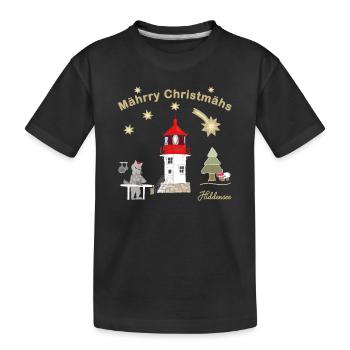 Phare de Noël Gellen sur Hiddensee - T-shirt bio Premium Enfant - noir - Devant