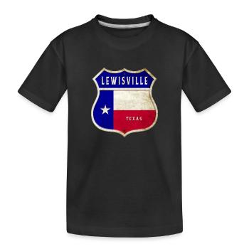 Design du drapeau des armoiries du Texas à - T-shirt bio Premium Enfant - noir - Devant