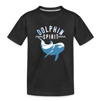 Âme de Dauphin - T-shirt bio Premium Enfant - noir - Devant