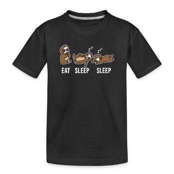 Relax Dormir paresseux disant Mammifère de la jungle - T-shirt bio Premium Enfant - noir - Devant