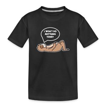 Déclaration du zoo paresseux Chill Sloth Chill - T-shirt bio Premium Enfant - noir - Devant