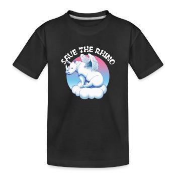 Sauver Les Rhinos | Rhinocéros - T-shirt bio Premium Enfant - noir - Devant