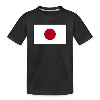 Japan National Flag - Kids' Premium Organic T-Shirt - black - Front