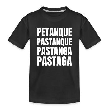 pétanque, pétanque humour, jouer à la pétanque - T-shirt bio Premium Enfant - noir - Devant