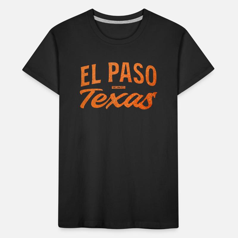 El Paso Texas Script Logo Kinder Premium Bio T-Shirt
