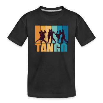 Tango Dancer Dance Vintage Retro Gift - Kids' Premium Organic T-Shirt - black - Front