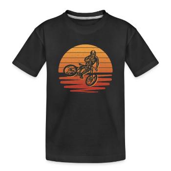 Mountain Bike Bike Cyclist Mountain Bike - Kids' Premium Organic T-Shirt - black - Front
