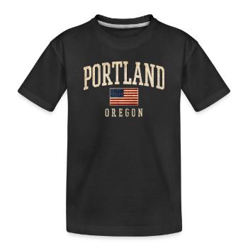 Portland Oregon États-Unis - T-shirt bio Premium Enfant - noir - Devant