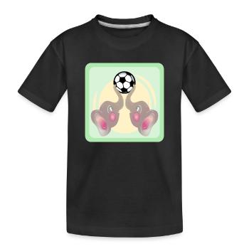 Enfants Football - Eléphants COUPLE - Match de Football - T-shirt bio Premium Enfant - noir - Devant