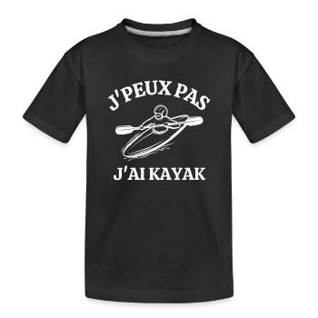 kayak, fan de kayak, canoë-kayak - T-shirt bio Premium Enfant - noir - Devant