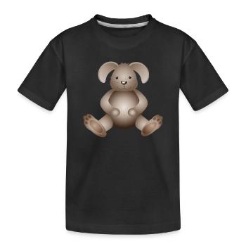 zuckersüßer goldiger Hase als tierischer Begleiter - Kinder Premium Bio T-Shirt - Schwarz - Vorne