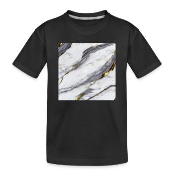 Structure en marbre en or blanc - T-shirt bio Premium Enfant - noir - Devant