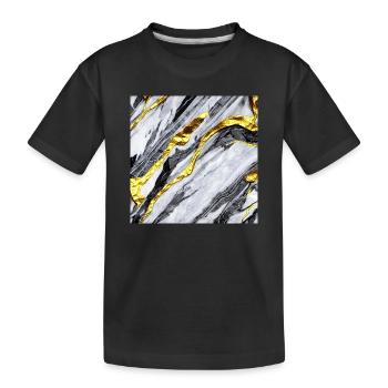 Structure en marbre or - T-shirt bio Premium Enfant - noir - Devant
