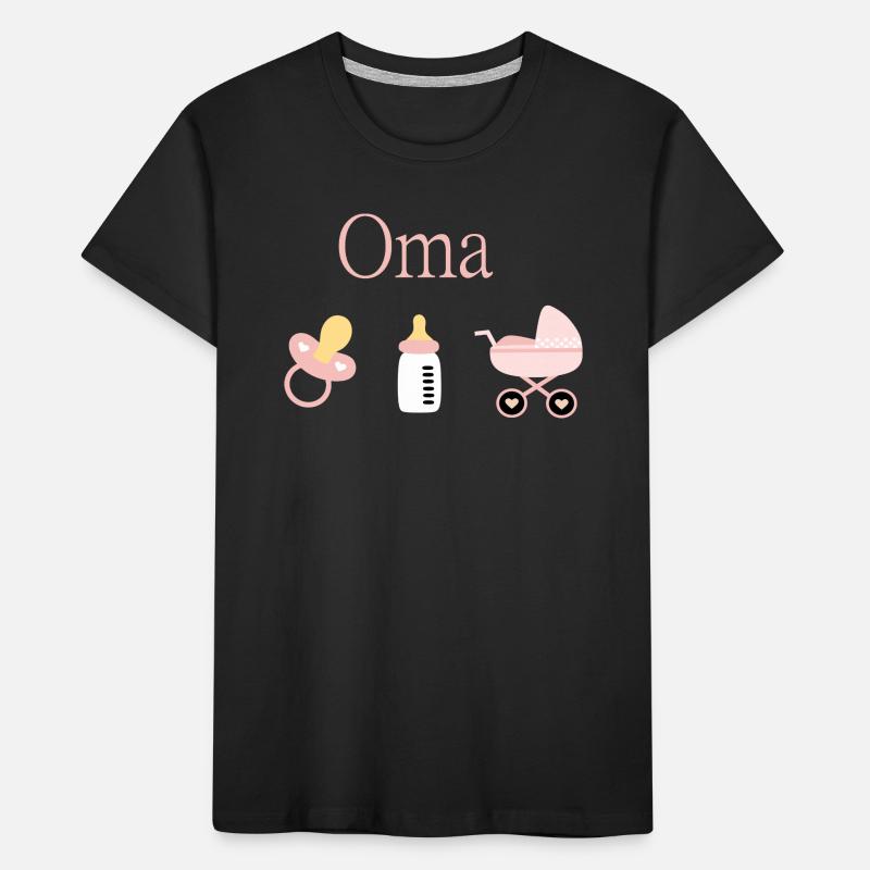Oma Geburt Mädchen Vorlage personalisierbar Kinder Premium Bio T-Shirt