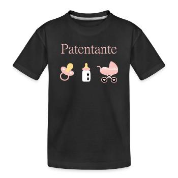 Patentante Geburt Mädchen Taufe - Kinder Premium Bio T-Shirt - Schwarz - Vorne