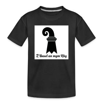 Basel am Rhein - Kinder Premium Bio T-Shirt - Schwarz - Vorne