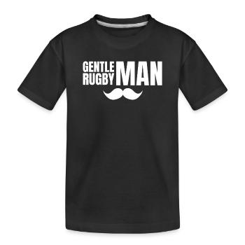 rugby, rugbyman, rugby sport, rugby humour - Kids' Premium Organic T-Shirt - black - Front
