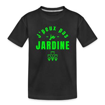 jardin, jardinage, fan de jardinage - T-shirt bio Premium Enfant - noir - Devant