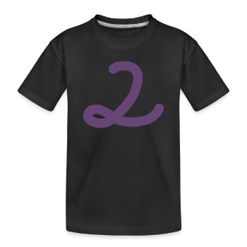 2 Numéro deux numéro violet - T-shirt bio Premium Enfant - noir - Devant