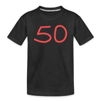 50e anniversaire cinquante rose numéro rose - T-shirt bio Premium Enfant - noir - Devant