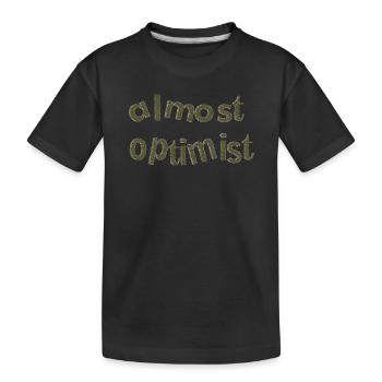 optimist 3 - Kinder Premium Bio T-Shirt - Schwarz - Vorne