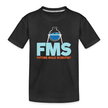 Künftiger männlicher Wissenschaftler - Kinder Premium Bio T-Shirt - Schwarz - Vorne