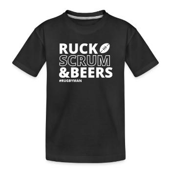 rugby, rugby sport, rugby humour - T-shirt bio Premium Enfant - noir - Devant