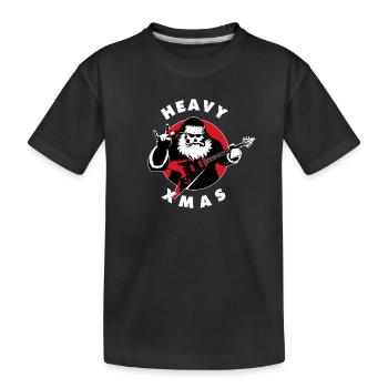 Père Noël Heavy Metal - T-shirt bio Premium Enfant - noir - Devant