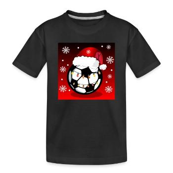 Weihnachten Fußballgeschenke - Kinder Premium Bio T-Shirt - Schwarz - Vorne