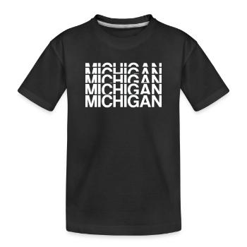 Michigan États-Unis - T-shirt bio Premium Enfant - noir - Devant