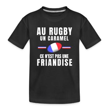 rugby, fan de rugby, rugby sport, rugby humour - T-shirt bio Premium Enfant - noir - Devant