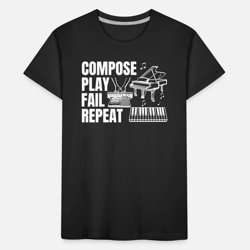 Composing Play Fail Repeat Kids' Premium Organic T-Shirt
