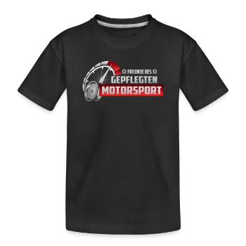 Freunde des gepflegten Motorsport - Kinder Premium Bio T-Shirt - Schwarz - Vorne